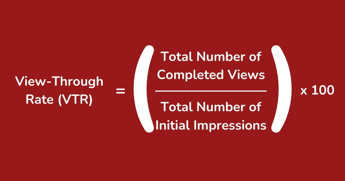 How to calculate View-Through Rate (VTR)