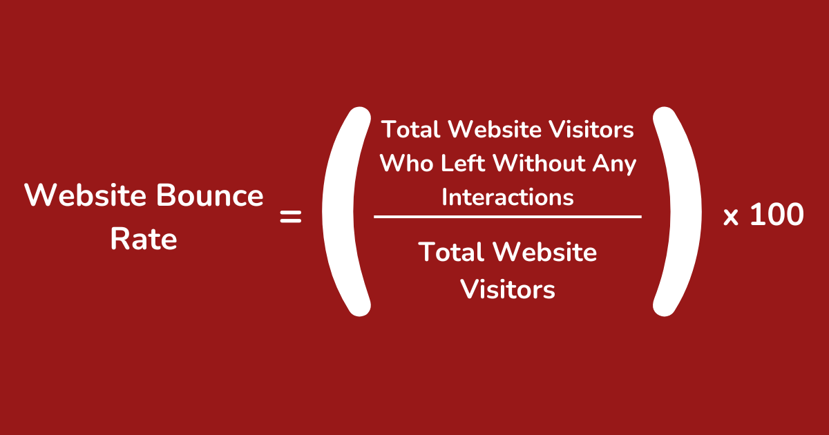 Website Bounce Rate Formula